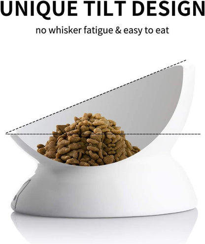 Ceramic Raised Slanted Cat Bowl