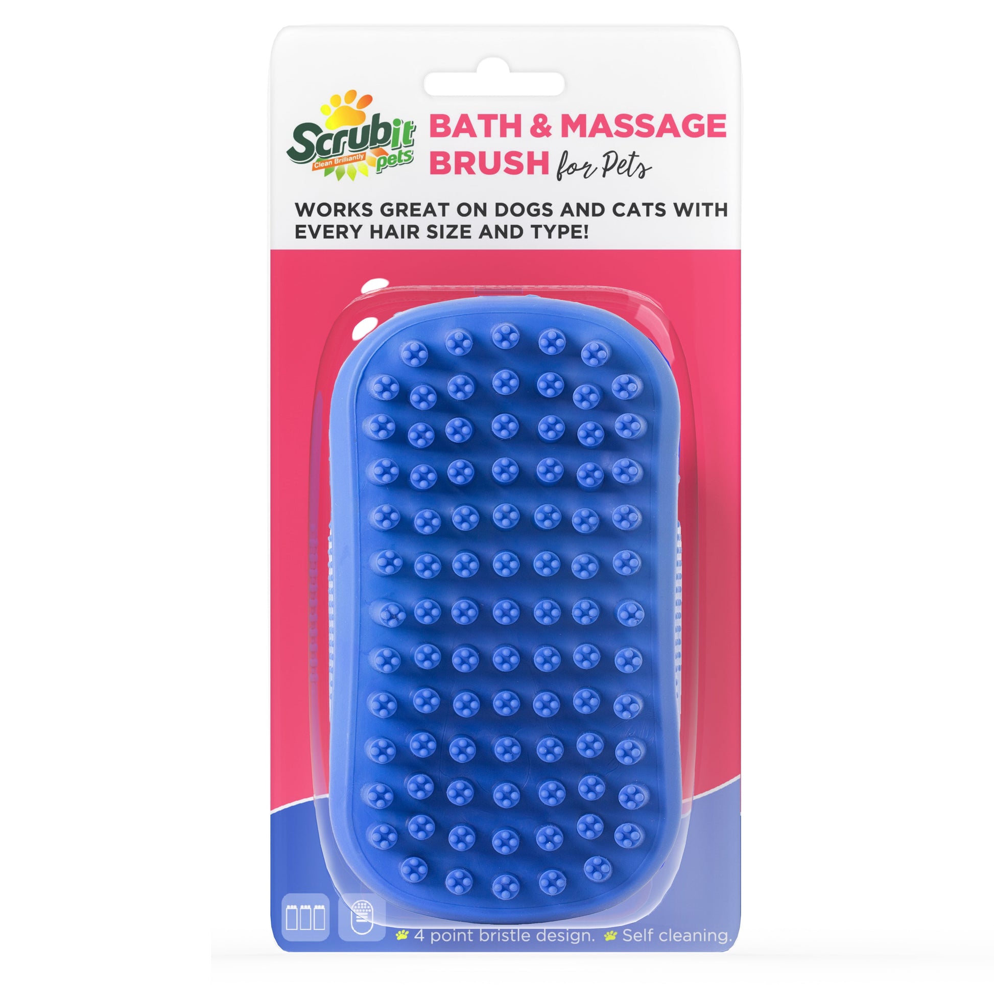 Dog Bath Scrubber Rubber Comb 