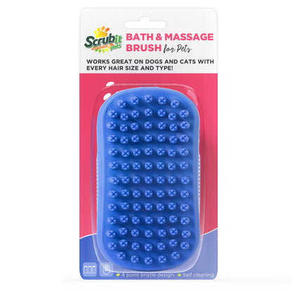 Dog Bath Scrubber Rubber Comb 