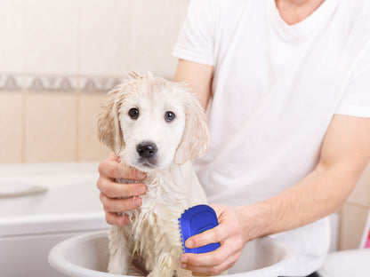 Dog Bath Scrubber Rubber Comb 